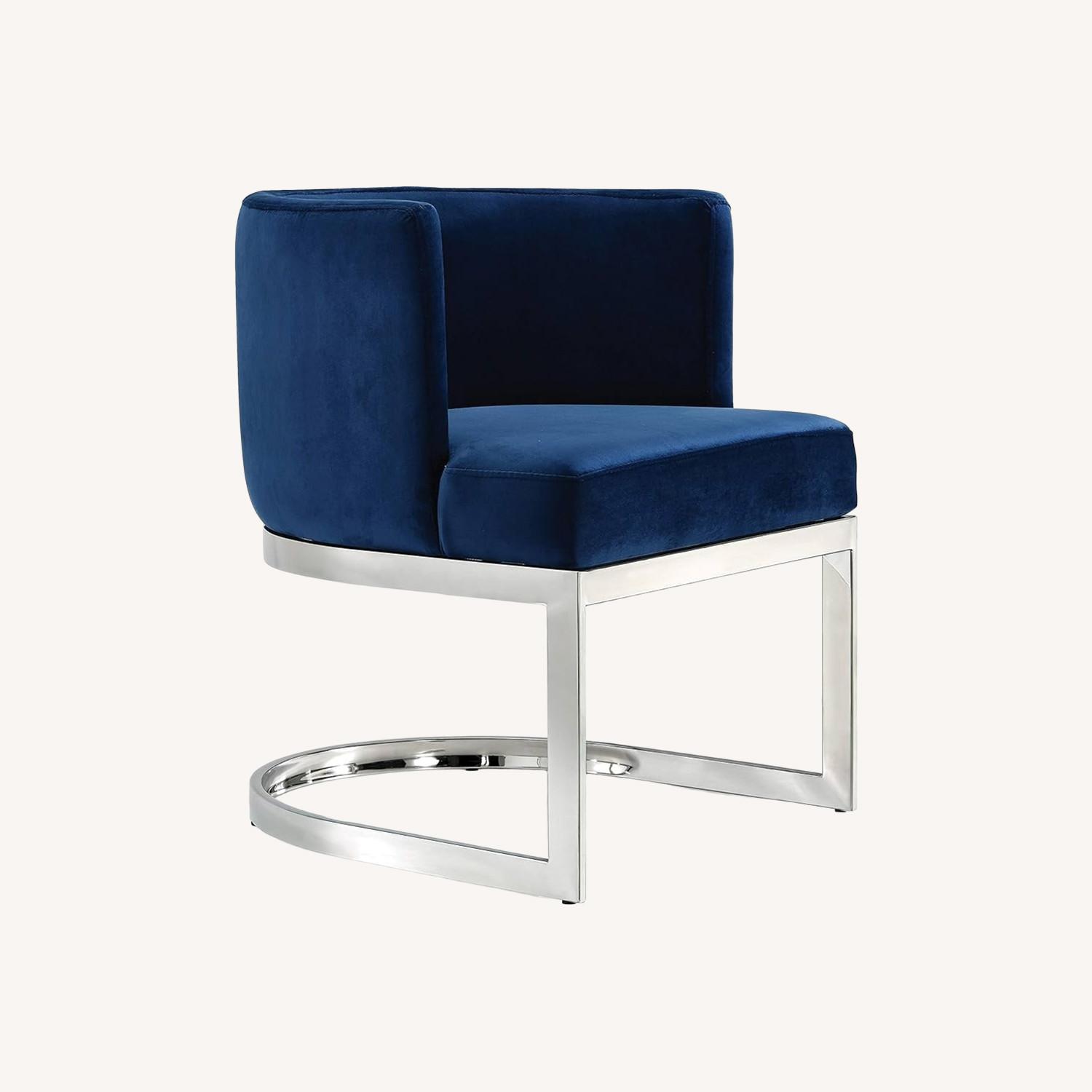 Blue Velvet Accent Chairs  - image-0