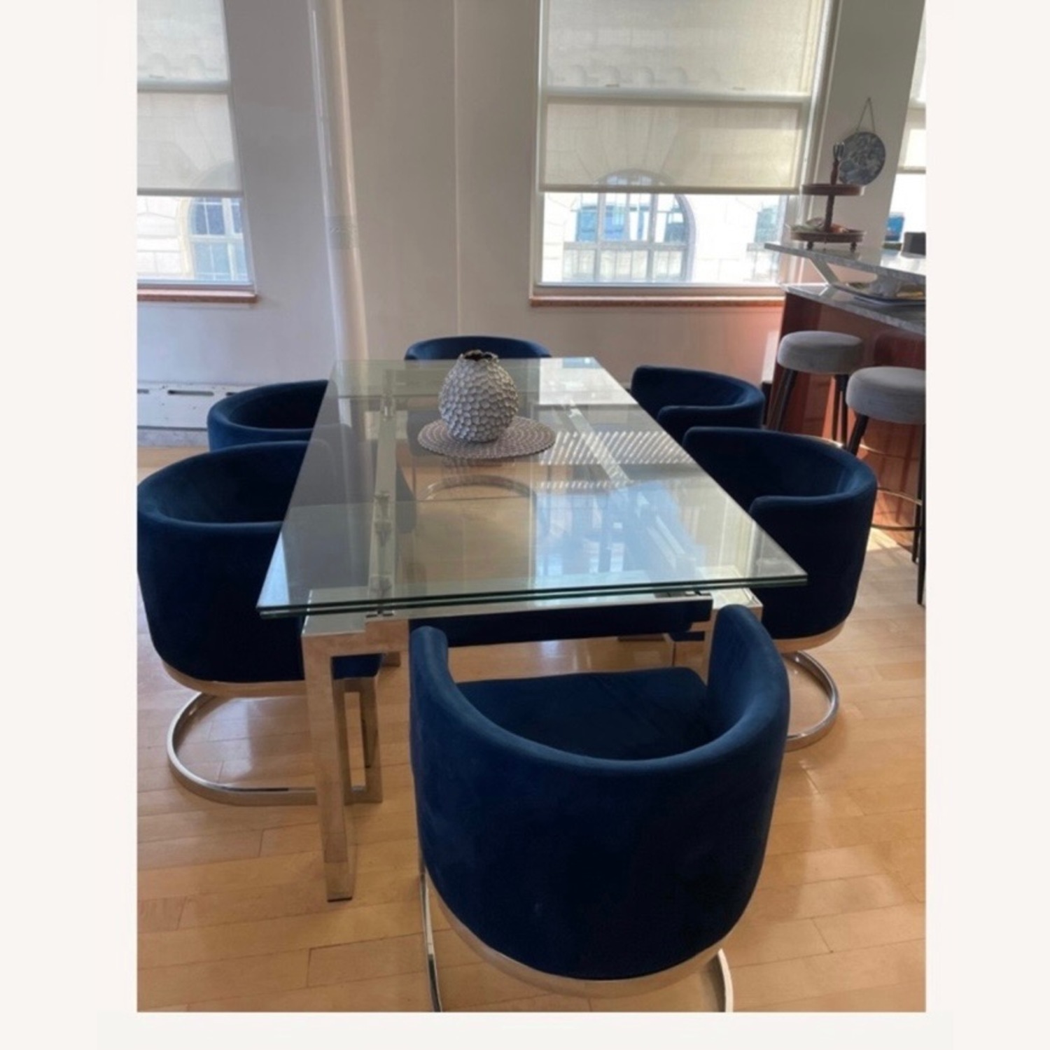 Blue Velvet Accent Chairs  - image-1