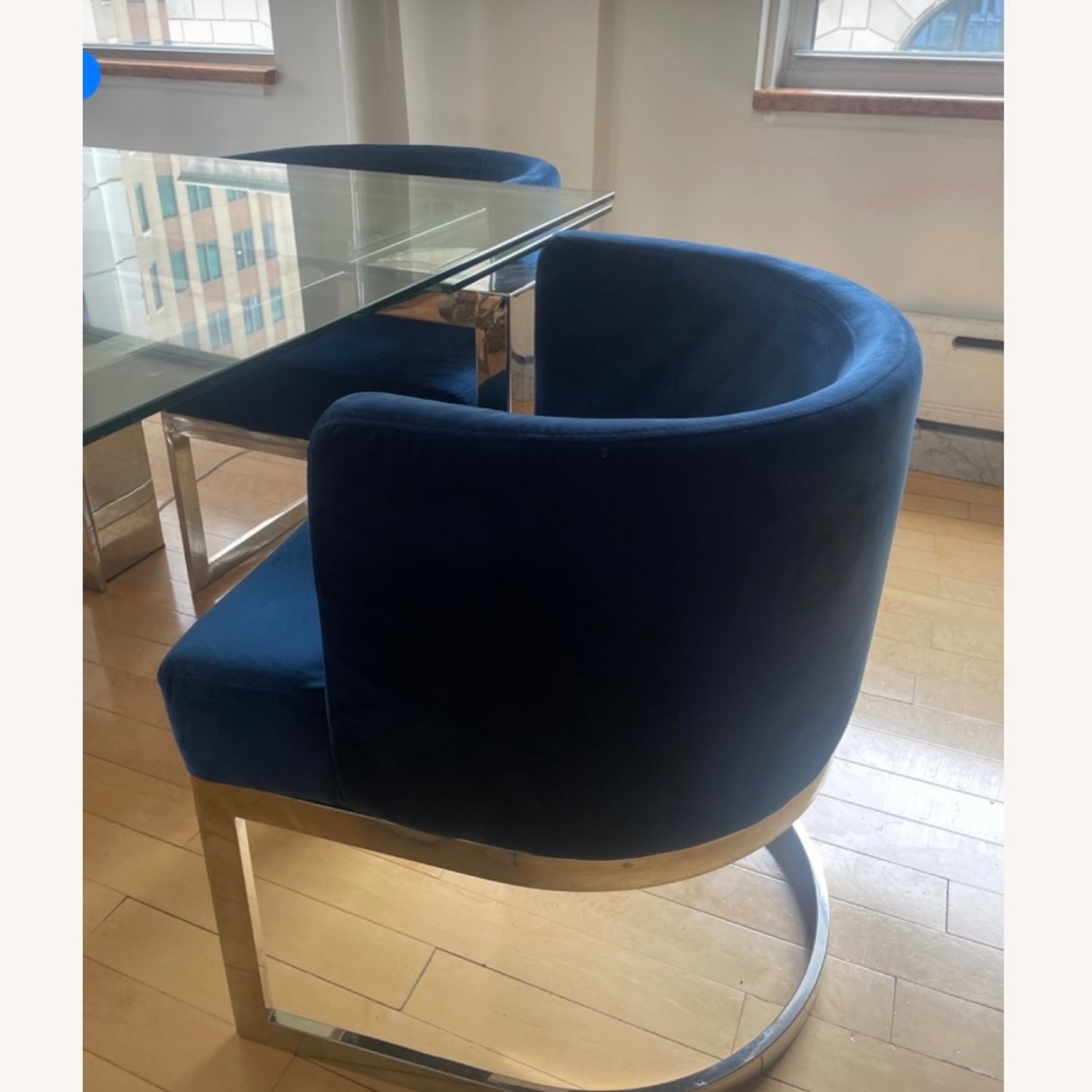 Blue Velvet Accent Chairs  - image-4