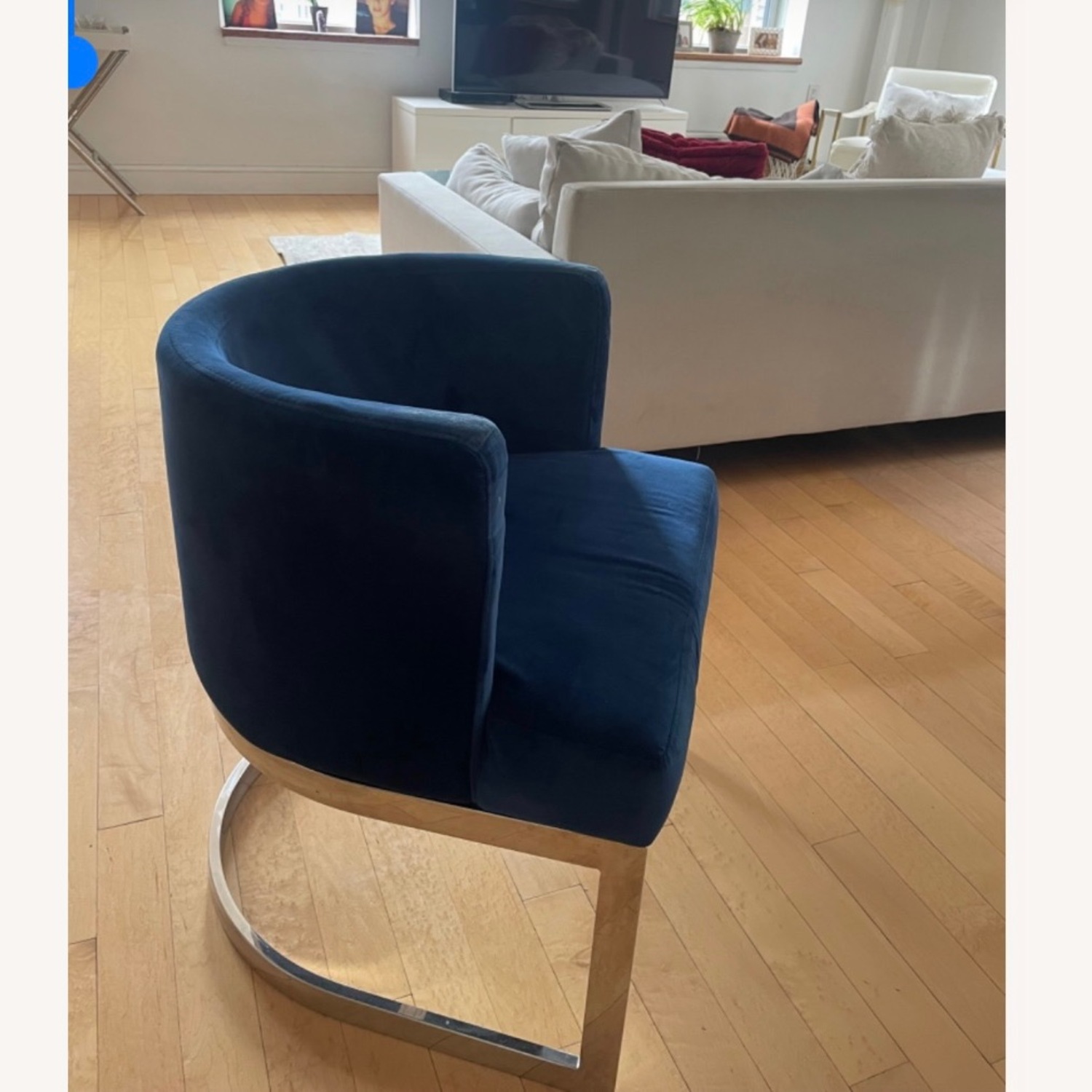 Blue Velvet Accent Chairs  - image-3