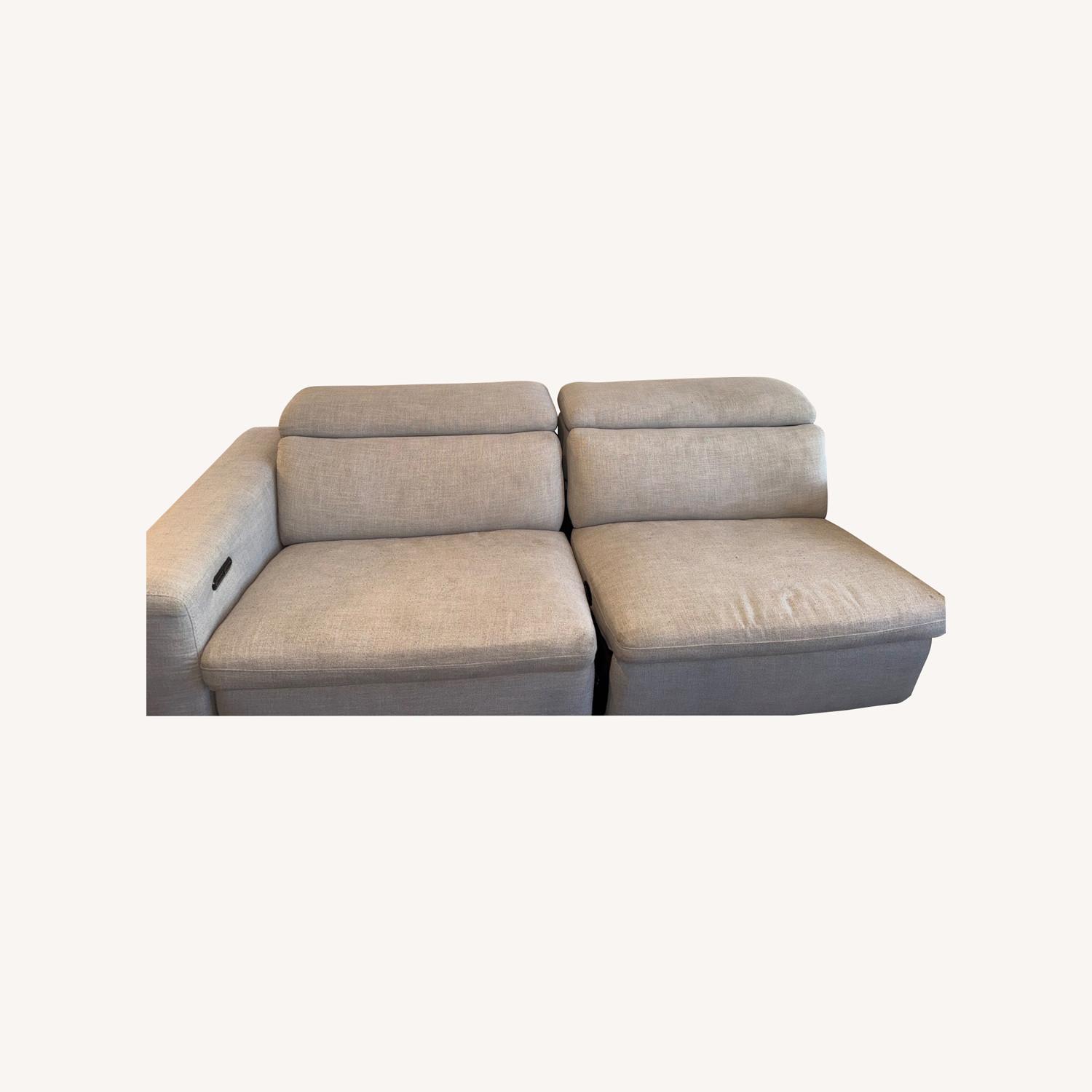 Ashley Furniture Light Gray Fabric 3+ Seater Sofa - image-0