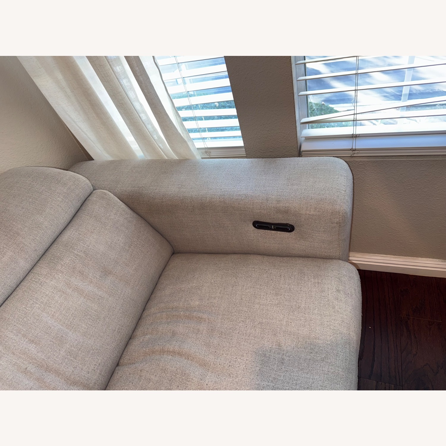 Ashley Furniture Light Gray Fabric 3+ Seater Sofa - image-4