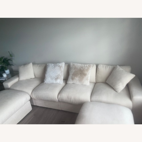 Used Beige Tolzmann 4 Seater with 2 Ottomans for sale on AptDeco