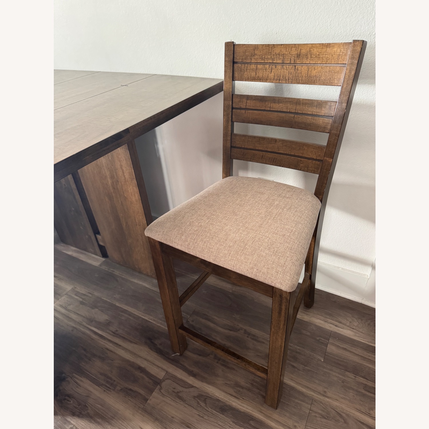 Living Spaces Lansing Dark Brown Wood Dining Table - image-6