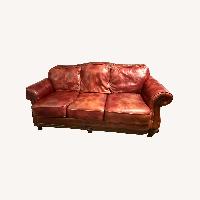 Leather Sofa Brownish Red