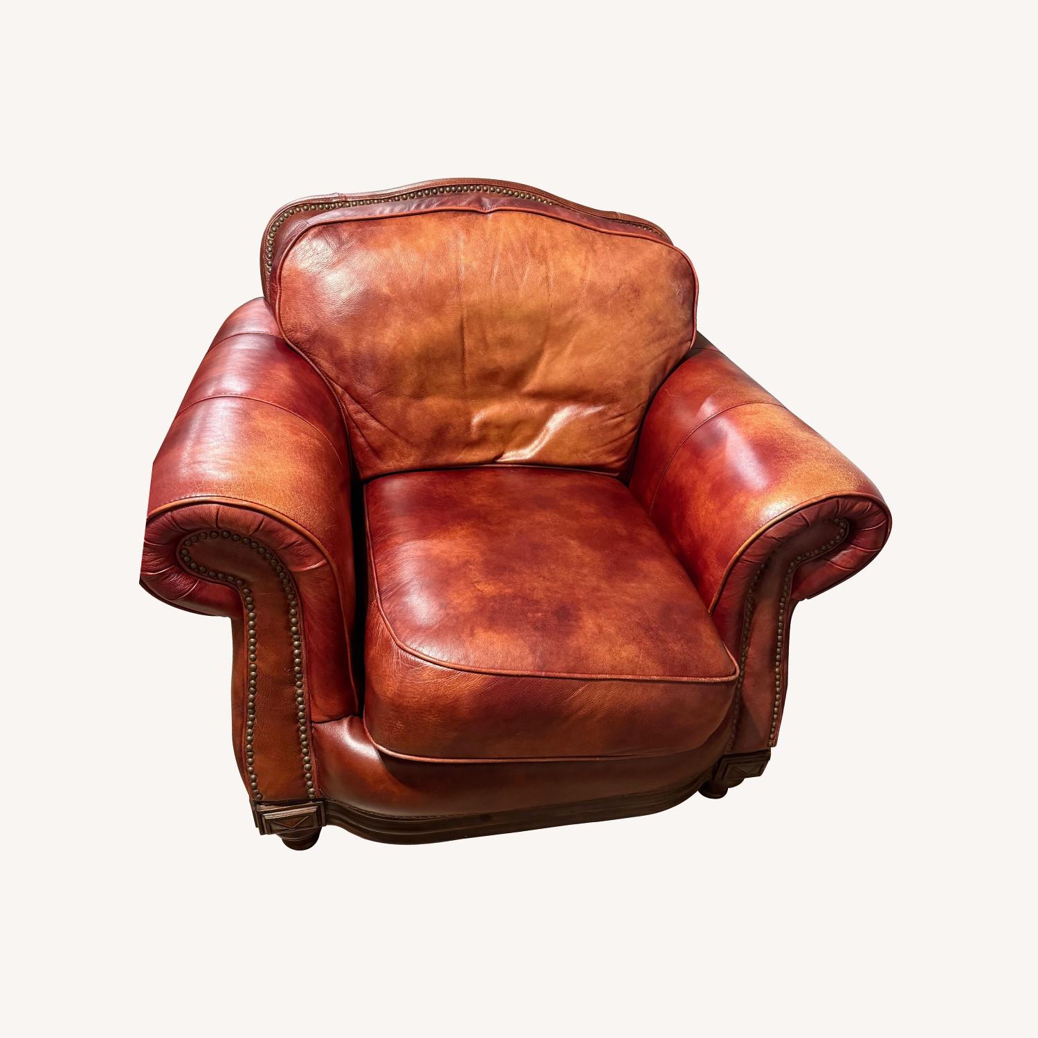 Richardson Leather Red Leather Armchair - image-0