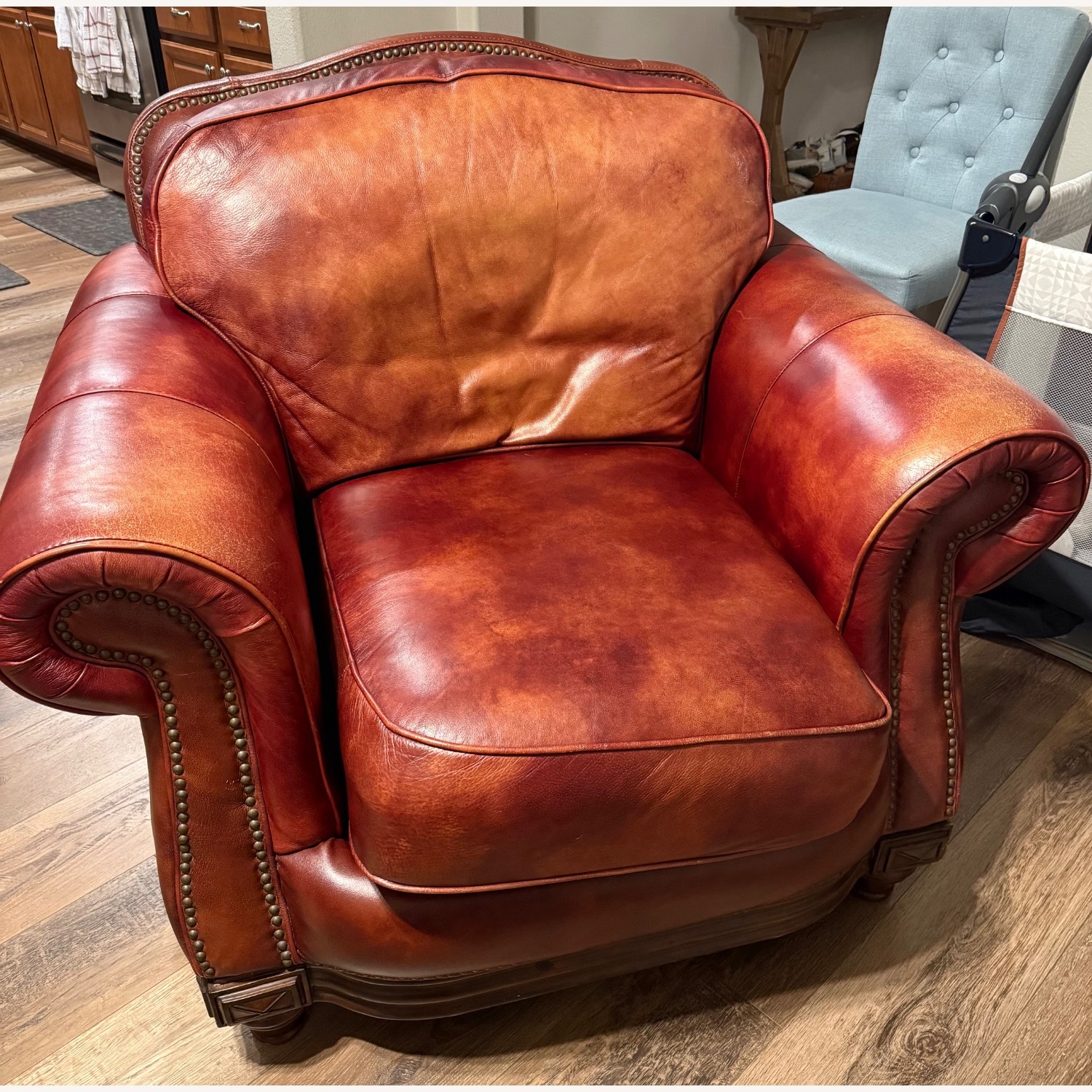 Richardson Leather Red Leather Armchair - image-1