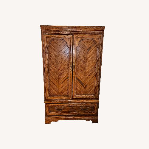 Used Vintage Solid Oak TV Cabinet for sale on AptDeco