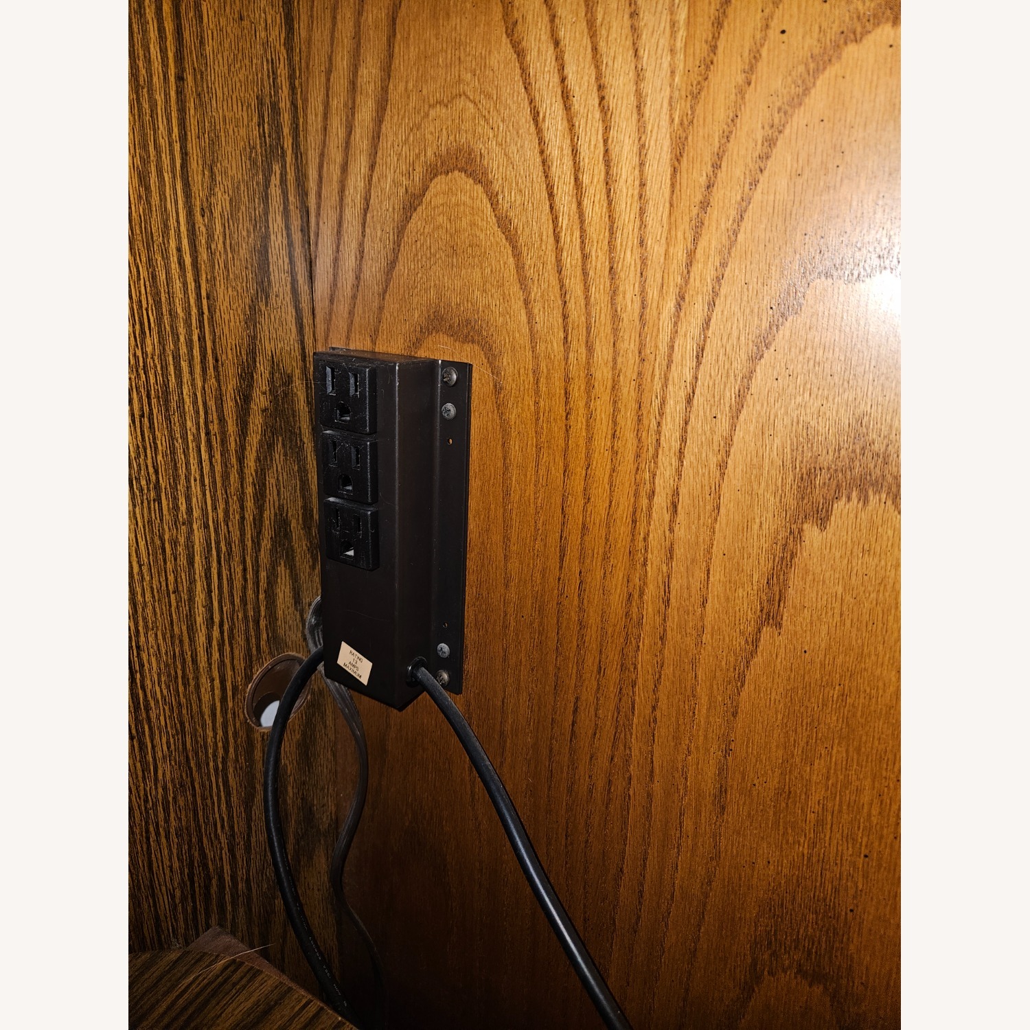 Vintage Solid Oak TV Cabinet - image-7