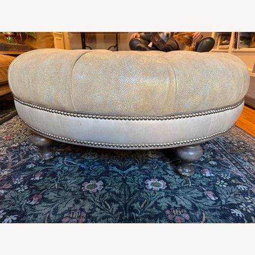 Used Bradenton Young XL Leather Ottoman for sale on AptDeco