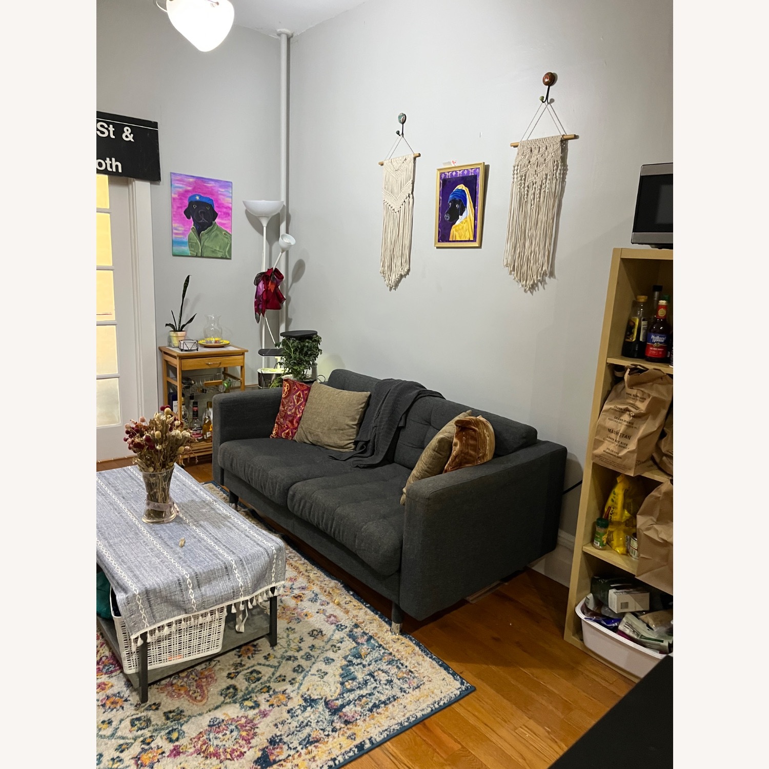 IKEA Morabo Dark Gray Fabric 2 Piece Sectional - image-3