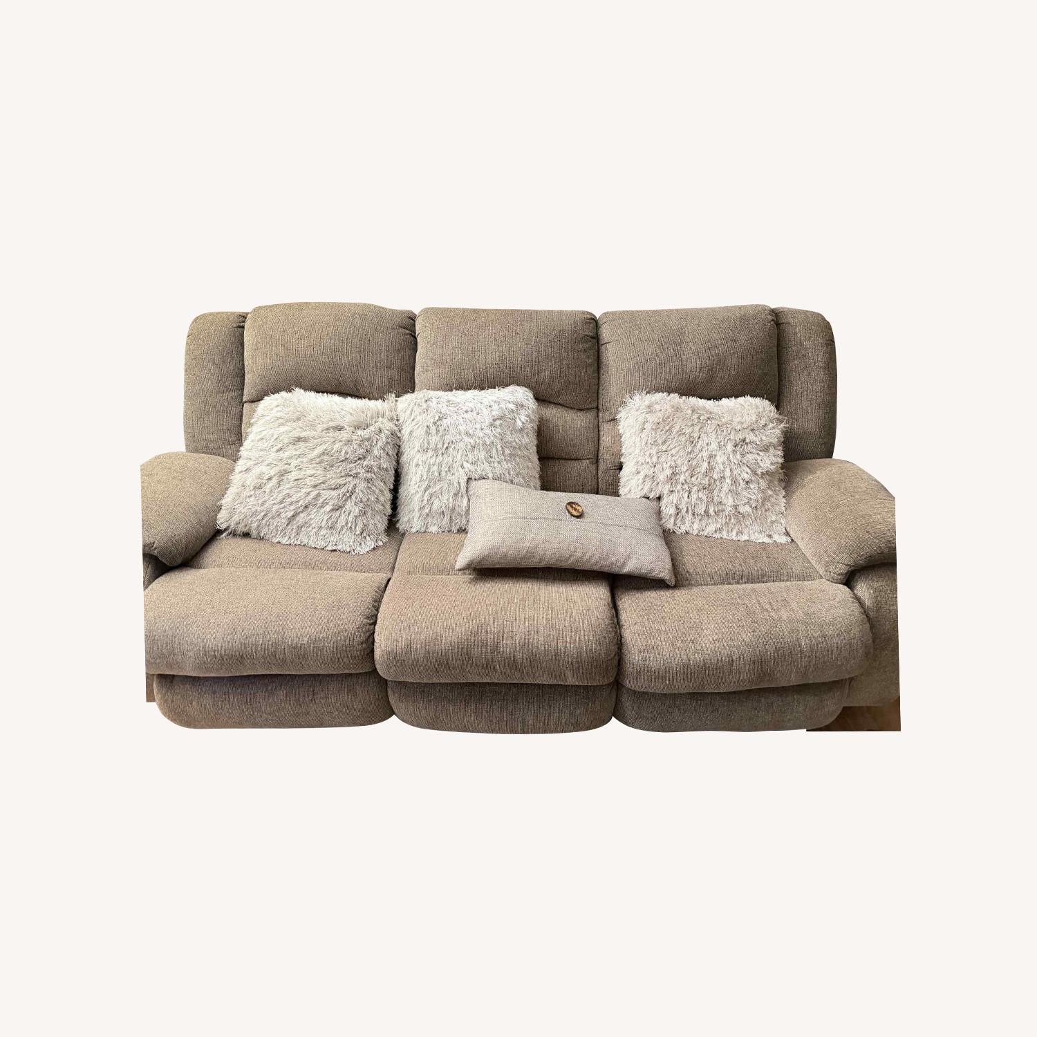Ashley Furniture Light Gray Fabric 3+ Seater Sofa - image-0