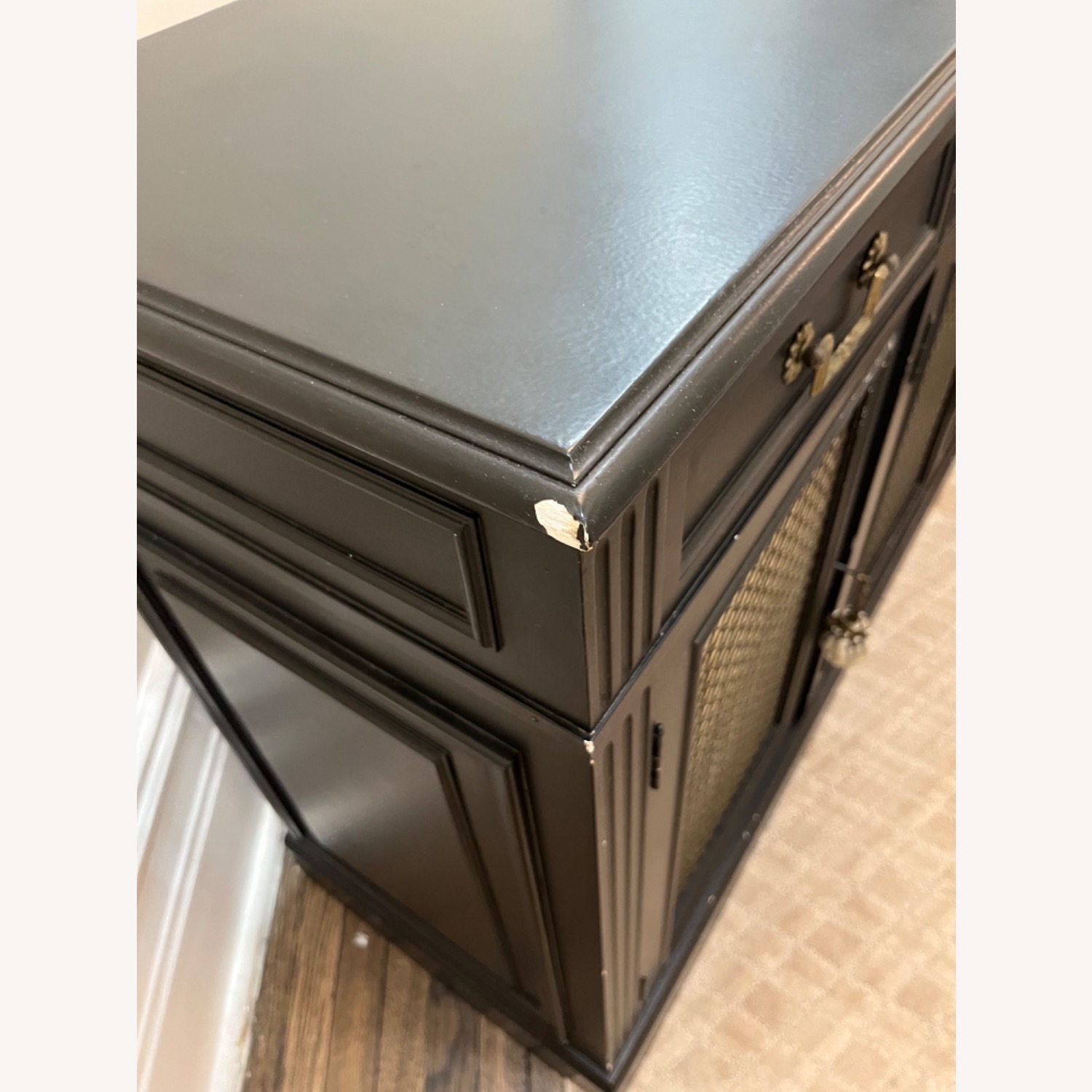Vintage Solid Wood Four Door Credenza - image-4