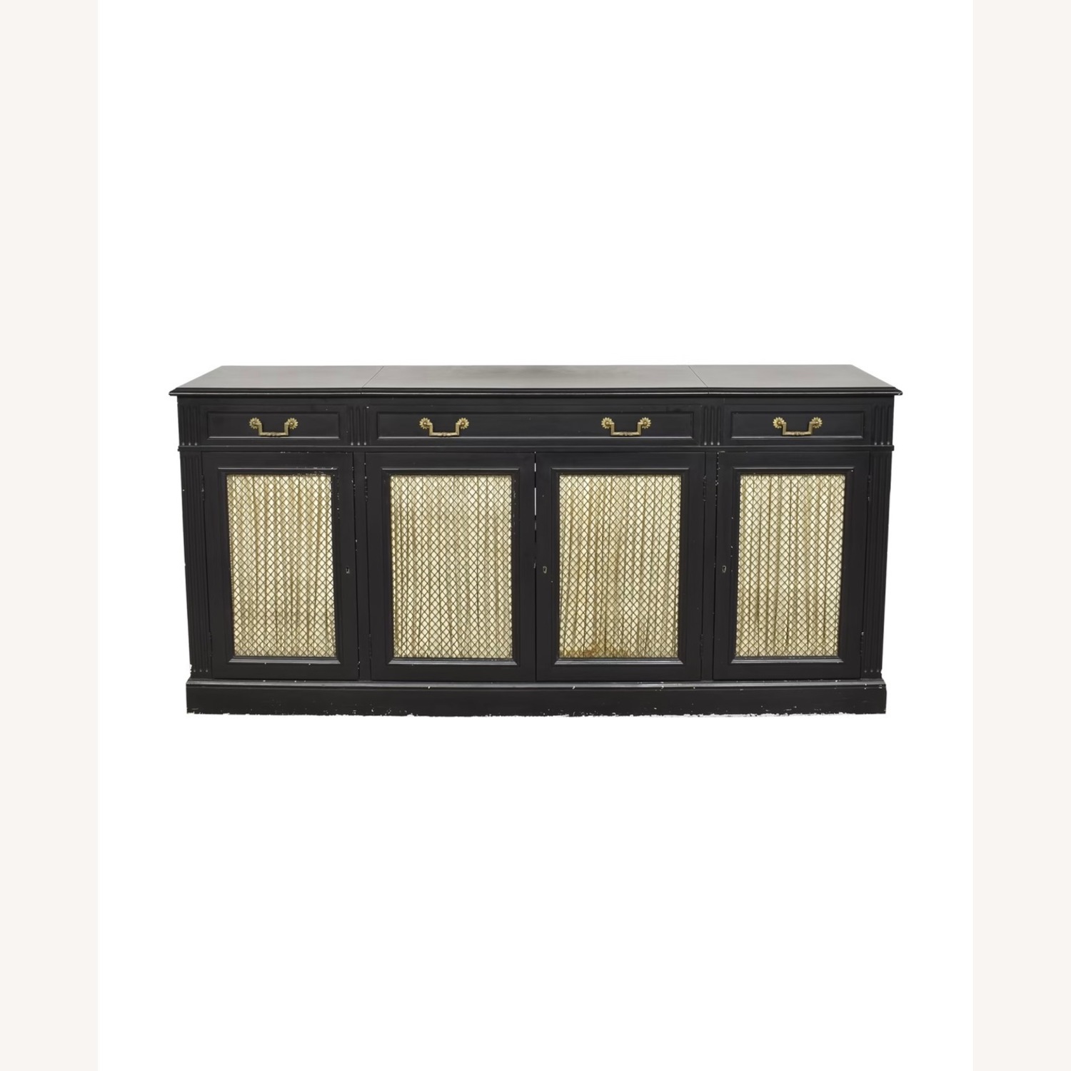 Vintage Solid Wood Four Door Credenza - image-10