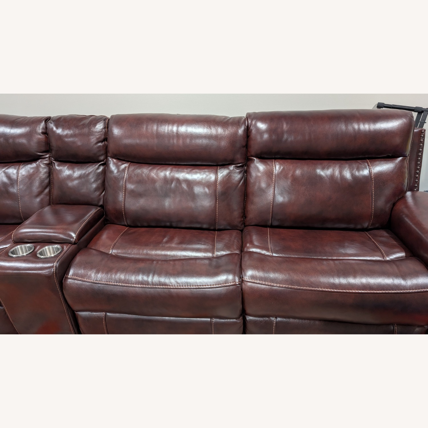 Raymour & Flanigan Leather 3+ Piece Sectional - image-3