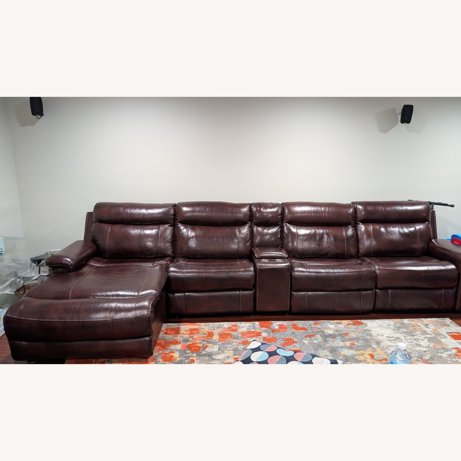 Raymour & Flanigan Leather 3+ Piece Sectional - image-1