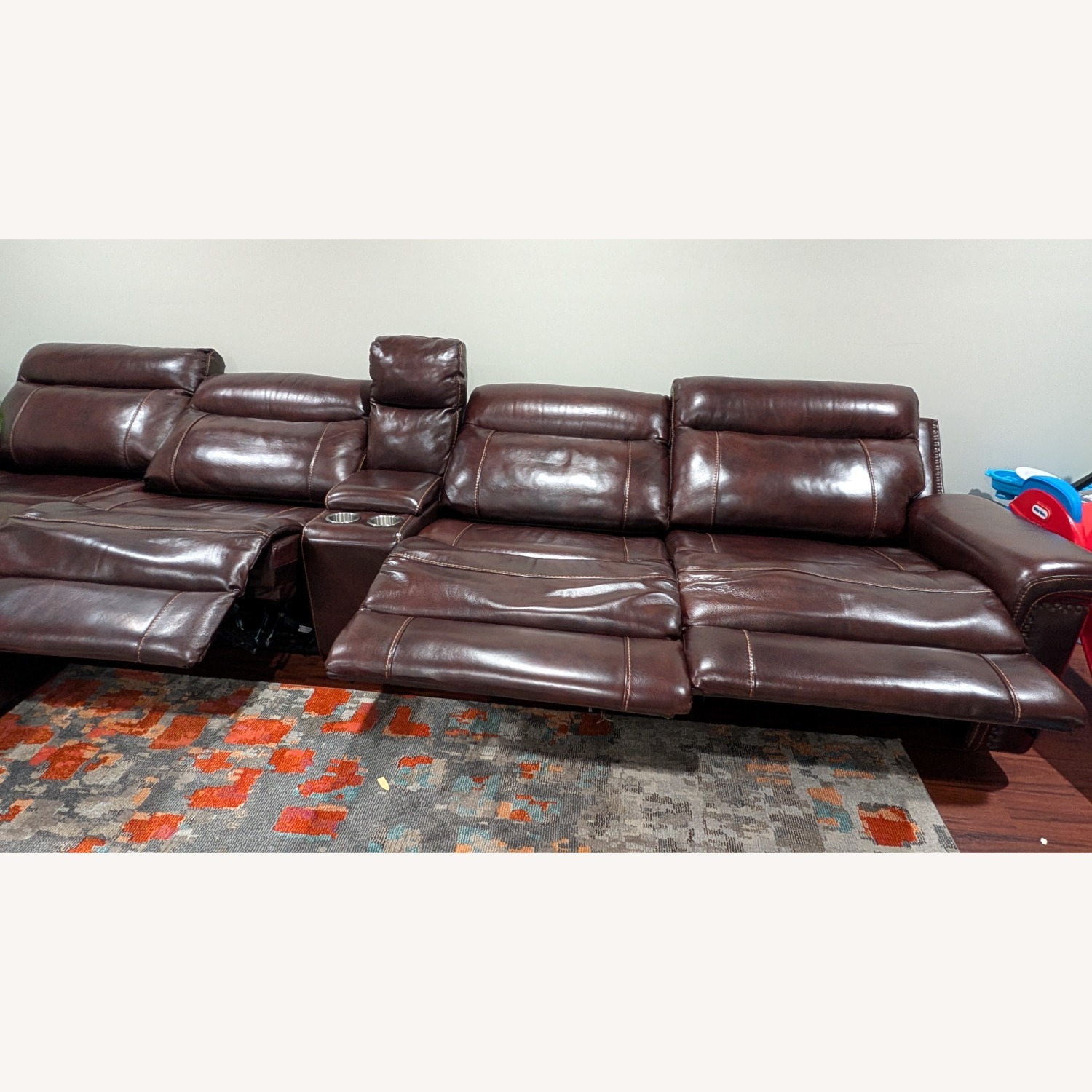 Raymour & Flanigan Leather 3+ Piece Sectional - image-6