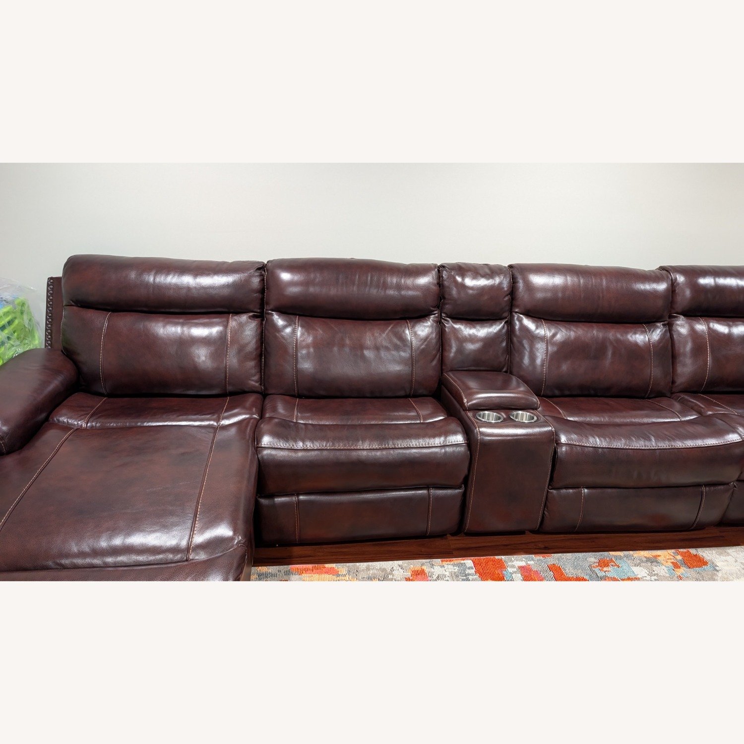 Raymour & Flanigan Leather 3+ Piece Sectional - image-2