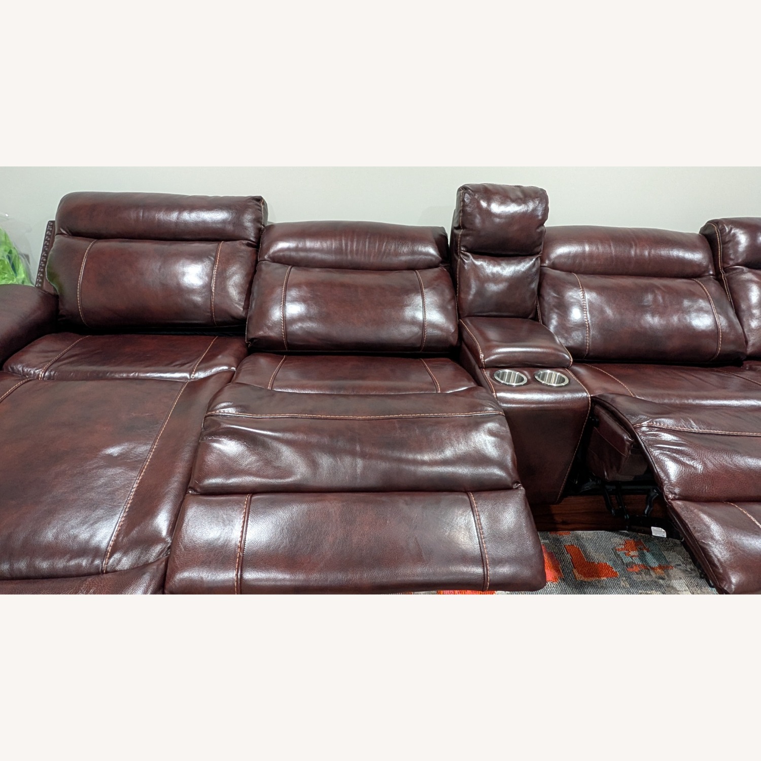 Raymour & Flanigan Leather 3+ Piece Sectional - image-5