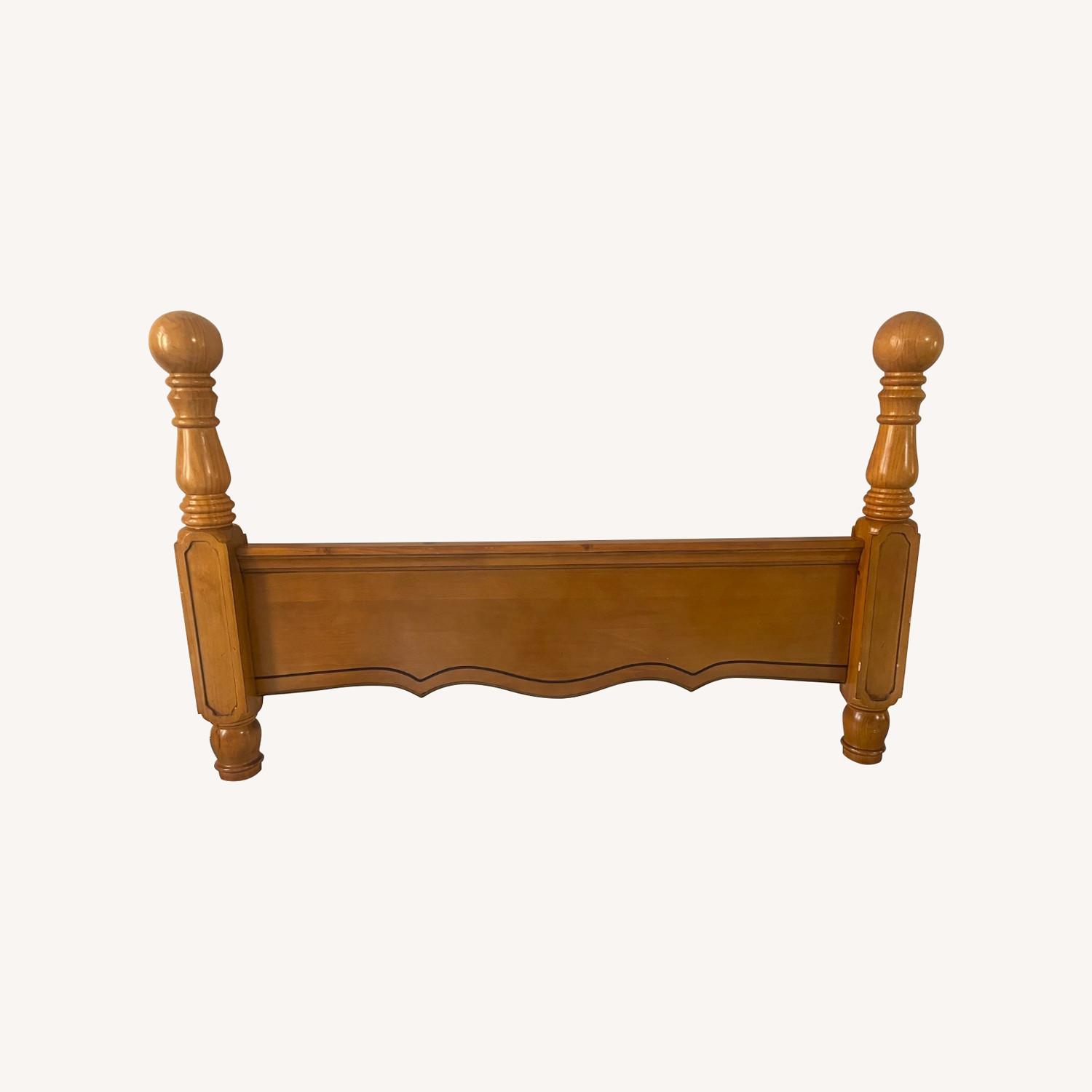 Light Brown Wood Queen Bed - image-7