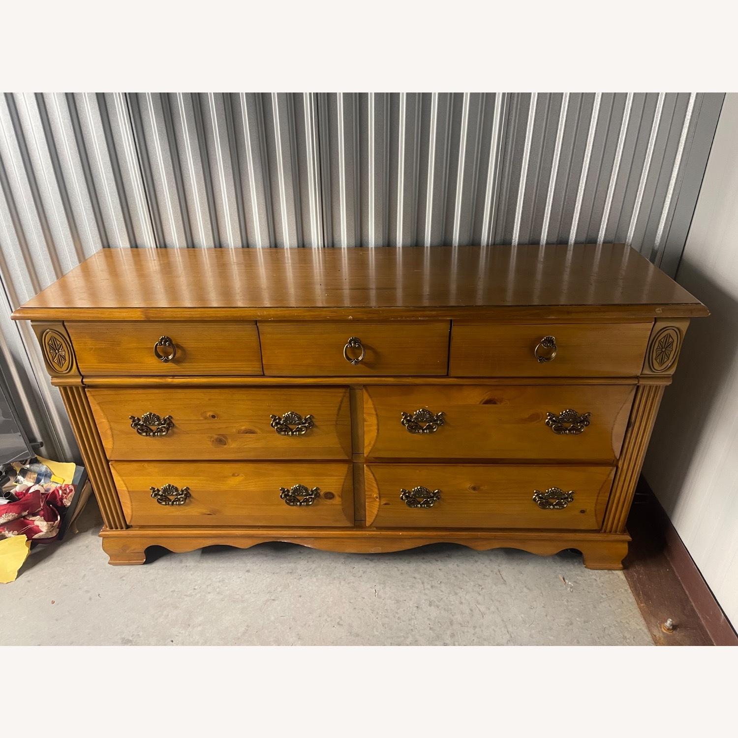 Light Brown Wood Queen Bed - image-3