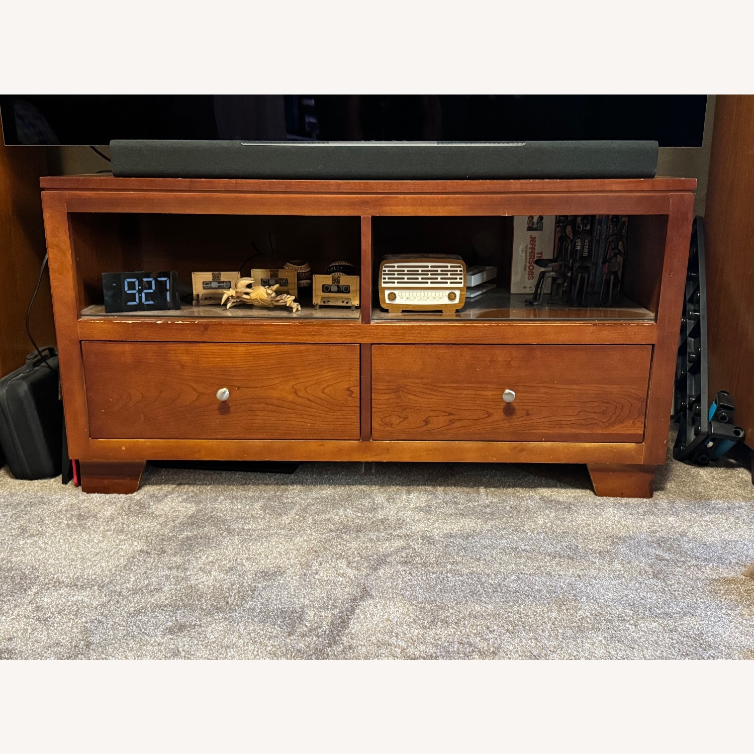 Raymour & Flanigan Dark Brown Wood Wall Unit - image-2