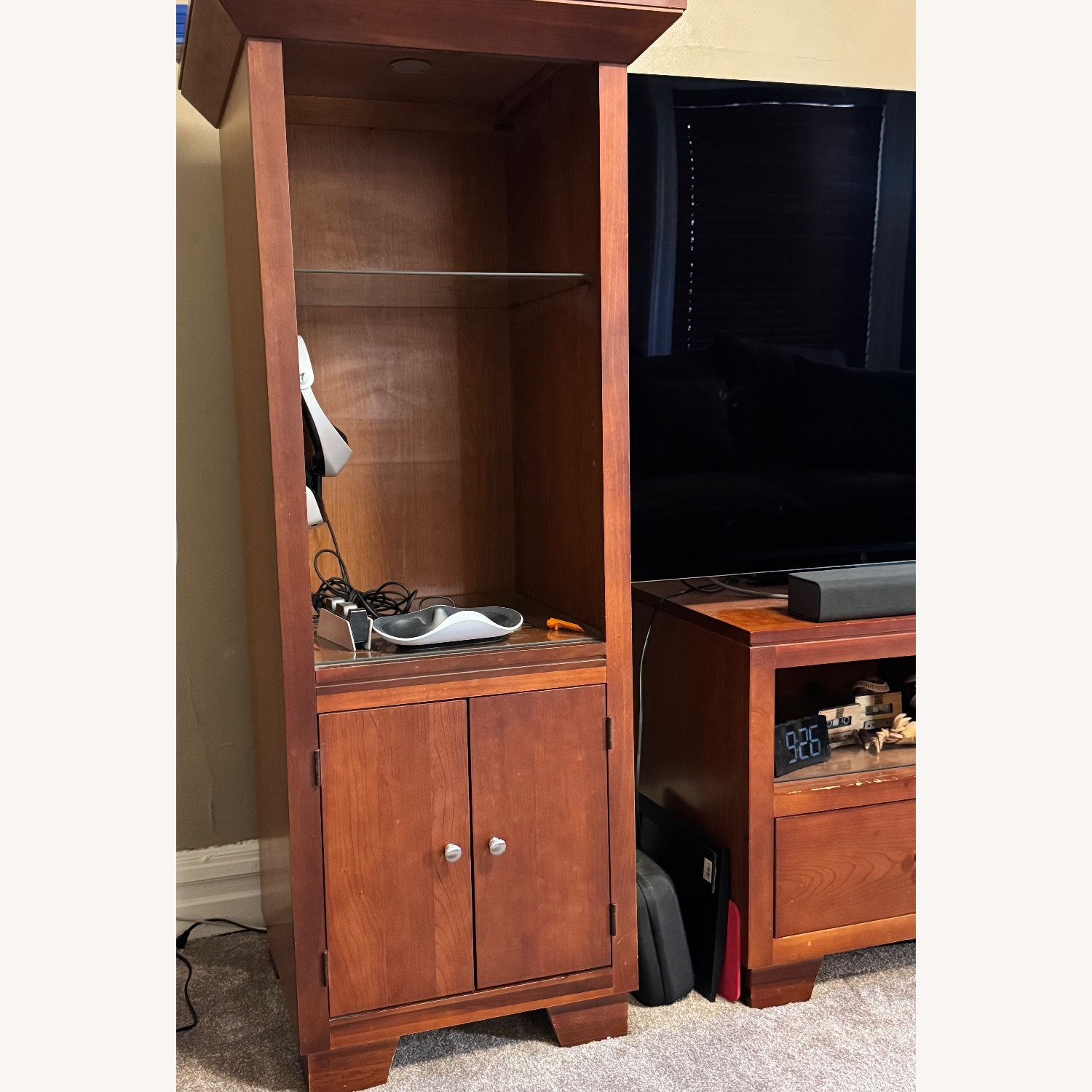 Raymour & Flanigan Dark Brown Wood Wall Unit - image-4