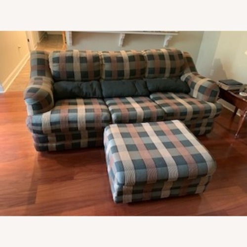 Used Plaid Comfortable Living Room Sofa for sale on AptDeco