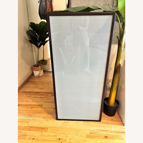 Used IKEA Dark Brown Wood Cabinet W Glass Door for sale on AptDeco