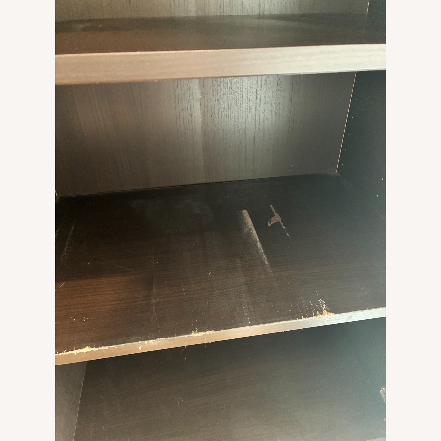 IKEA Dark Brown Wood Cabinet W Glass Door - image-2