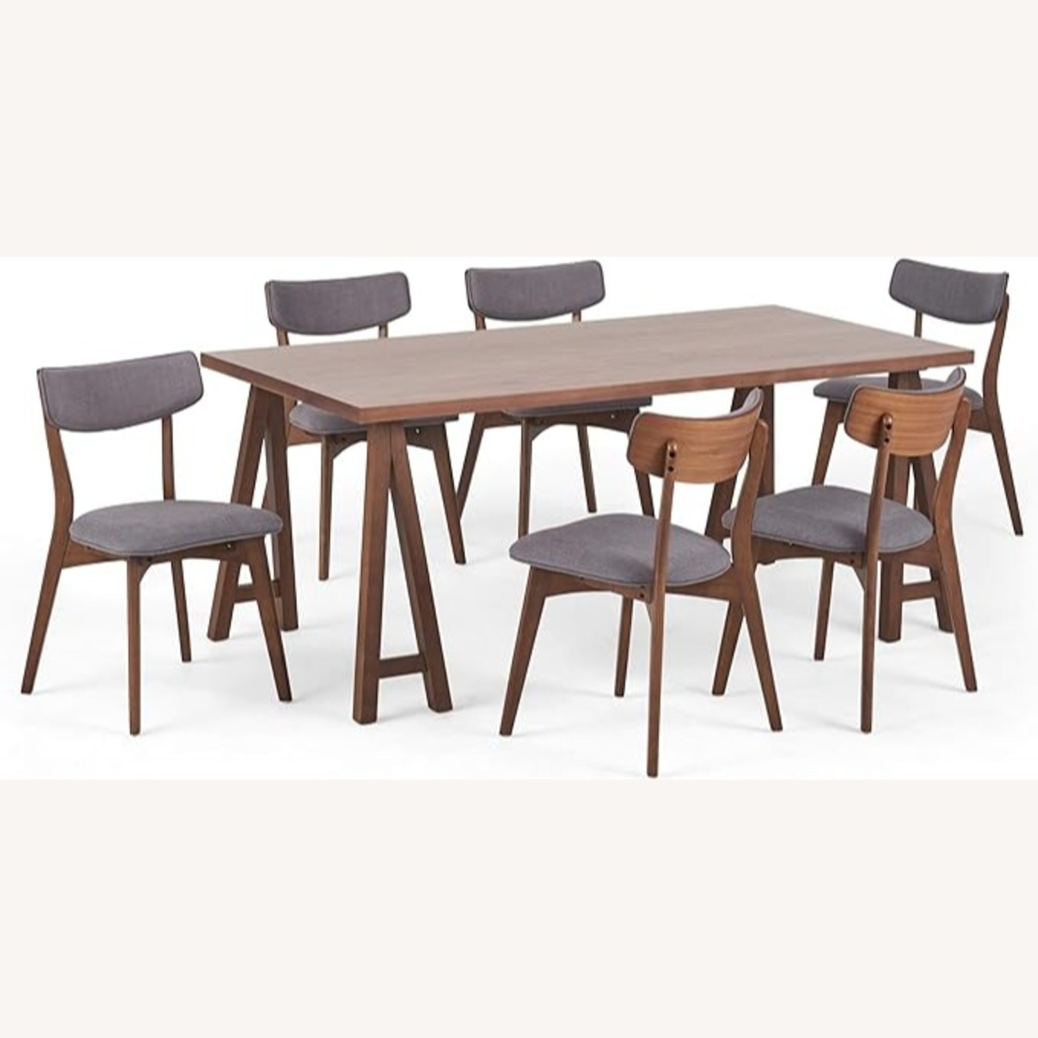Christopher Knight Walnut/Grey 7- Piece Dining Set - image-1
