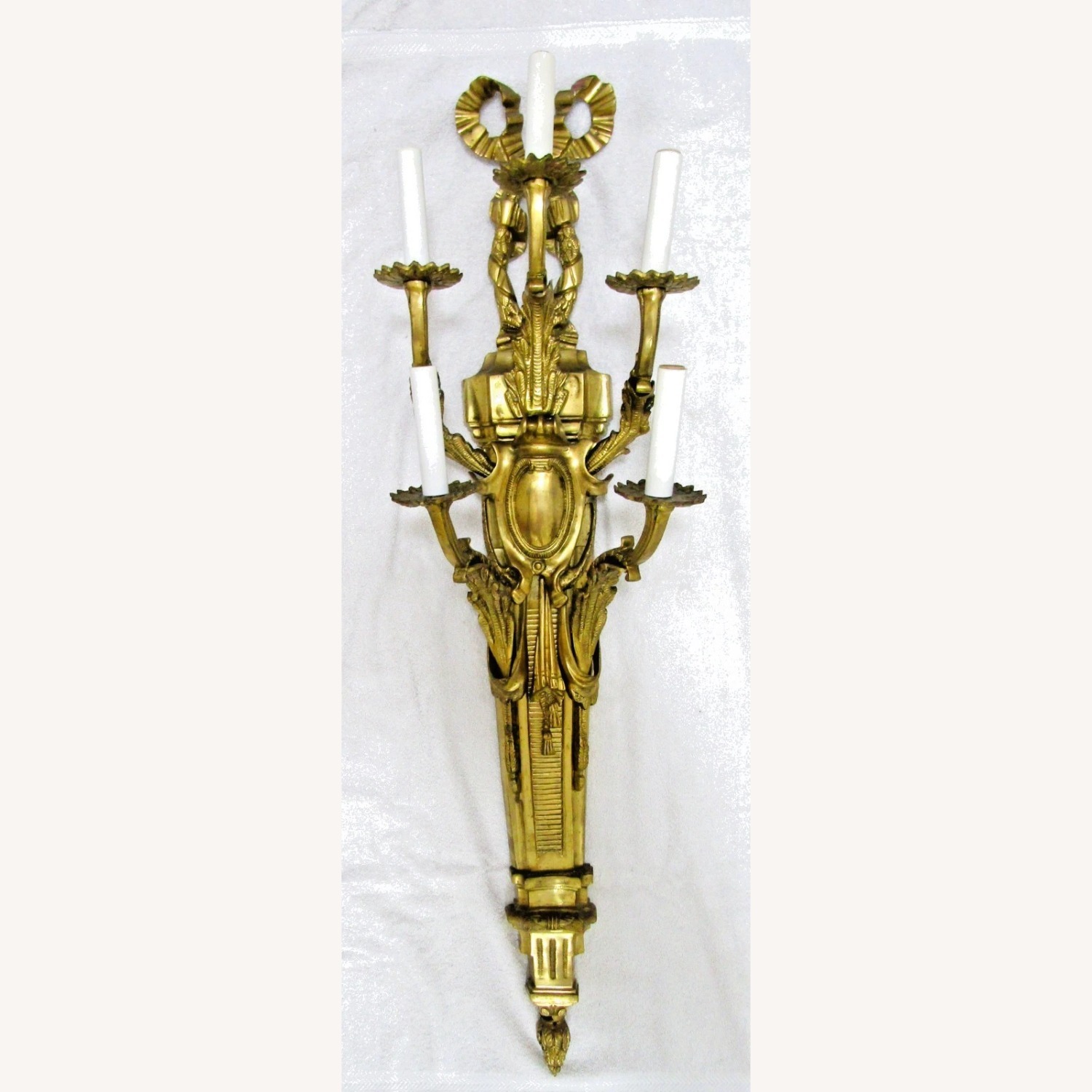 Antique French Gilt Bronze Wall Sconce - image-1