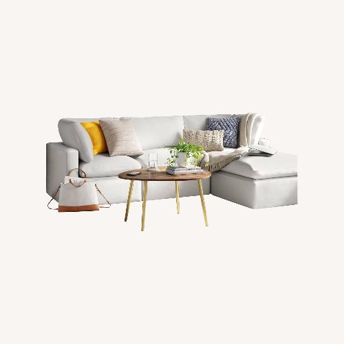 Used Target Allandale White 3 Piece Modular Sectional for sale on AptDeco