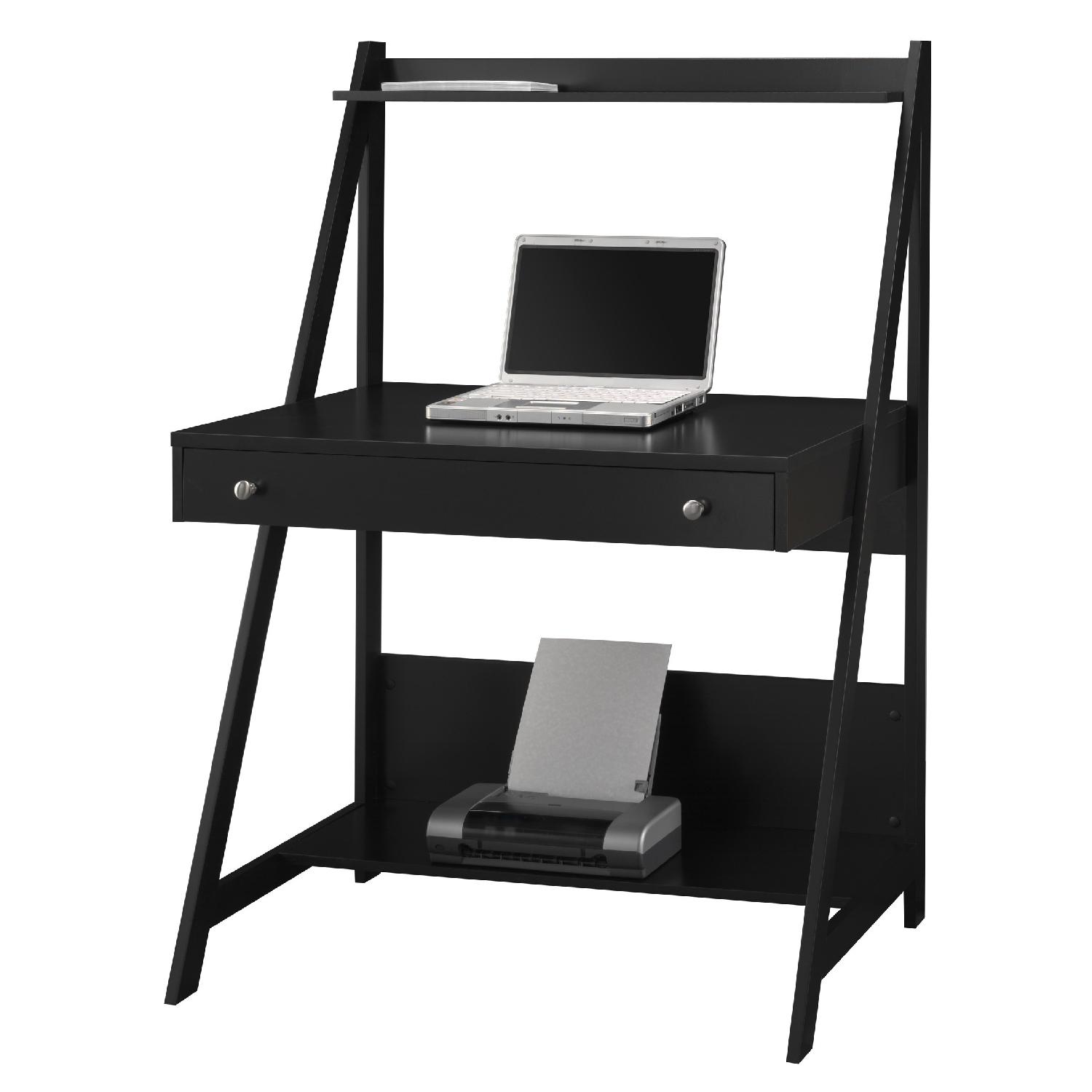 Bush Furniture Alamosa Black Desk AptDeco