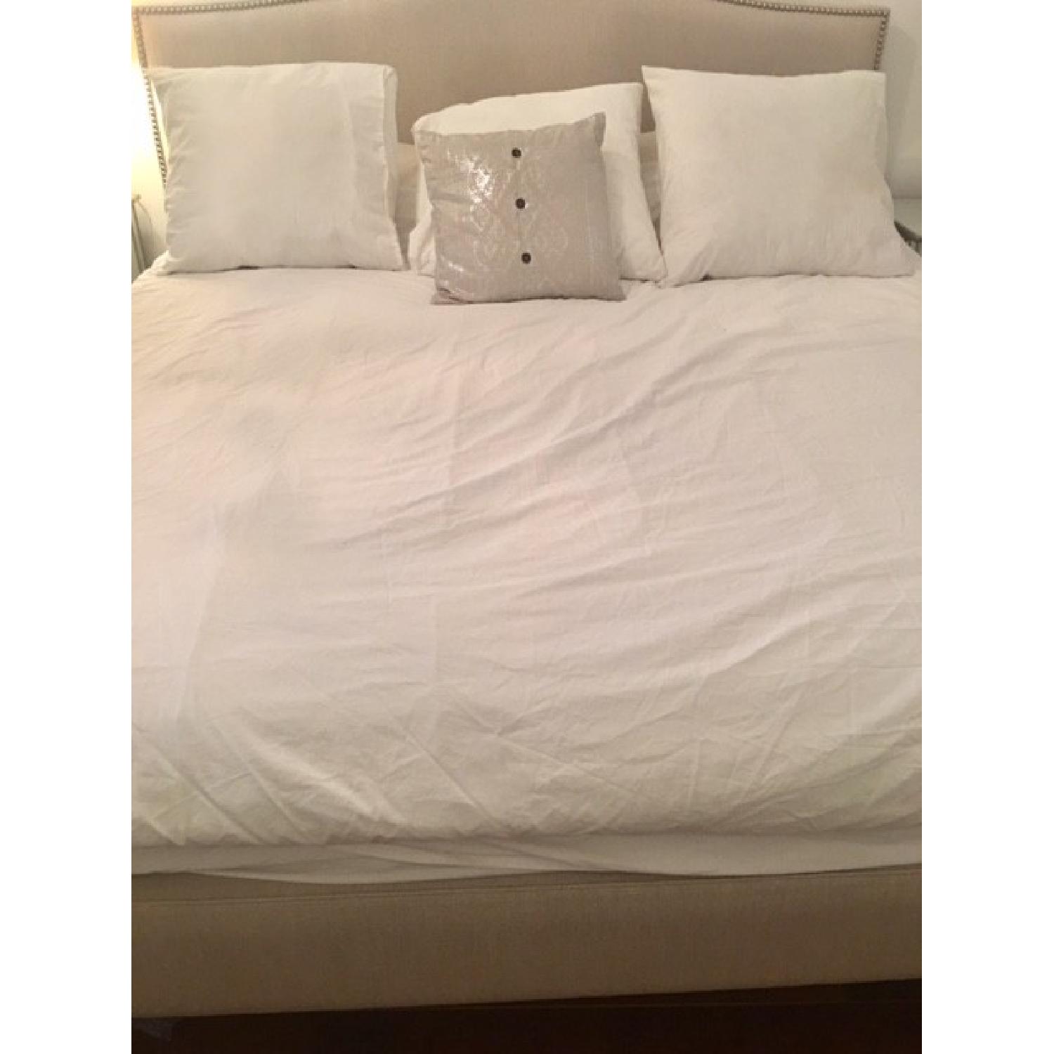 Crate & Barrel Collette King Size Bed Frame AptDeco