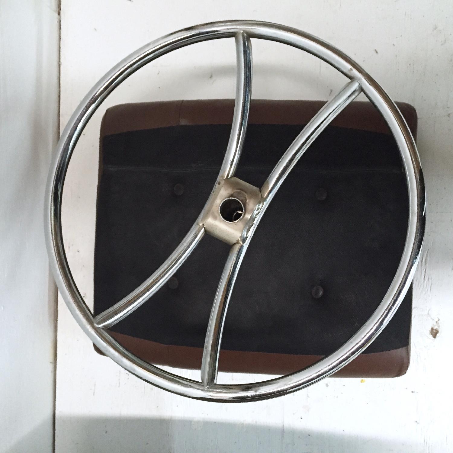 Vintage Ekornes Stressless Chair w/ Chrome Swivel Base & Ottoman - image-11