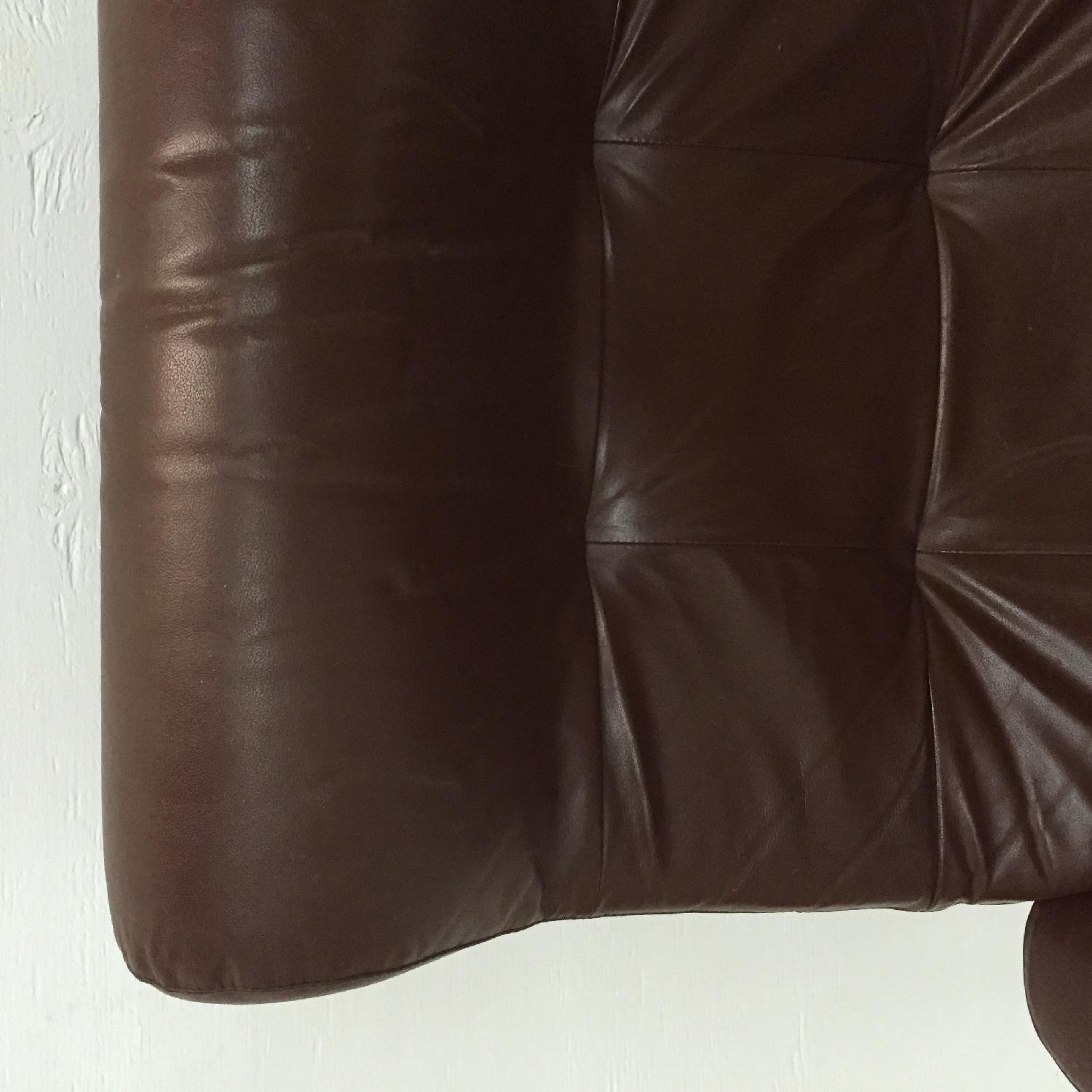 Vintage Ekornes Stressless Chair w/ Chrome Swivel Base & Ottoman - image-17