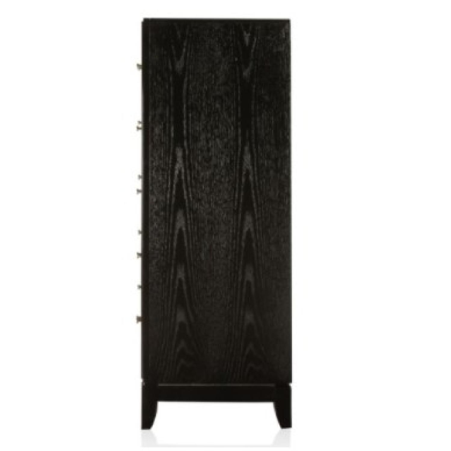 Mirrored Black 5 Drawer Dresser - image-2