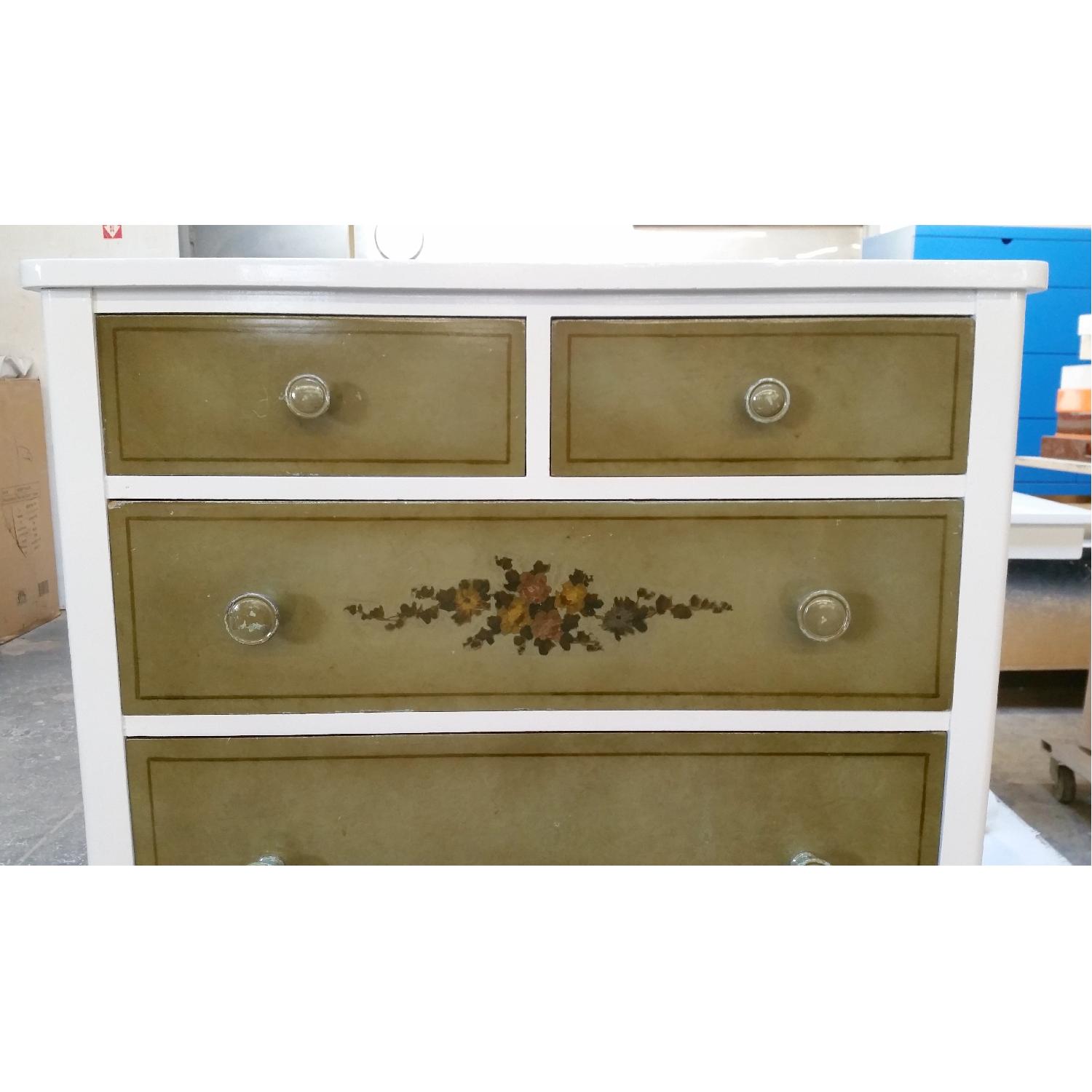 Repainted Vintage 5 Drawer Dresser w/ Hand Painted Drawers - image-4