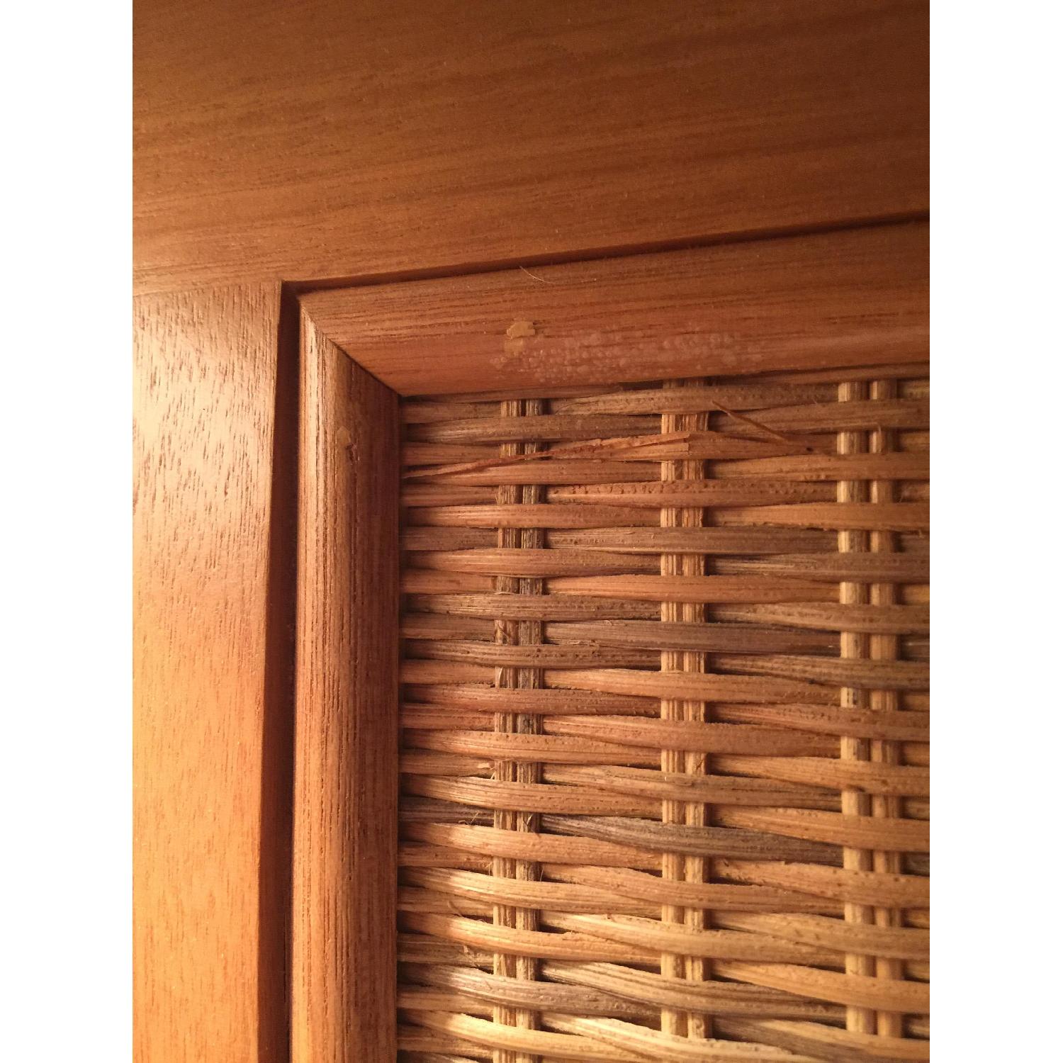 Pier 1 Light Natural Wicker Queen Bed + Nightstand - image-4