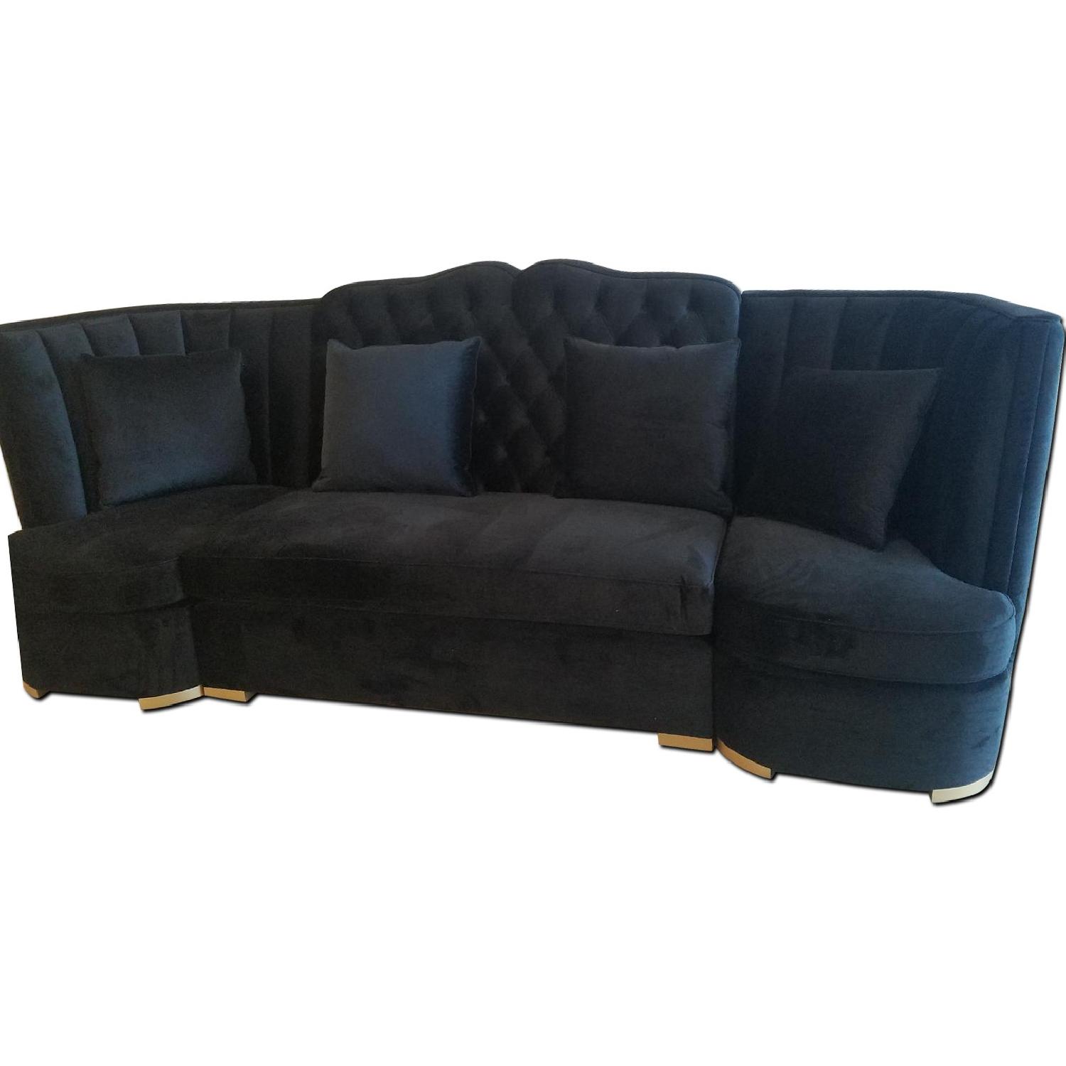 Custom Made Curved Sofa AptDeco