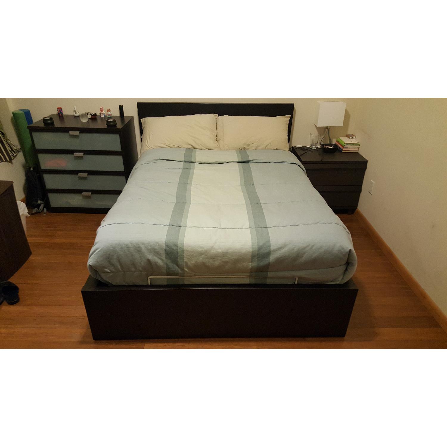 Ikea Malm Full Size Storage Bed Frame AptDeco