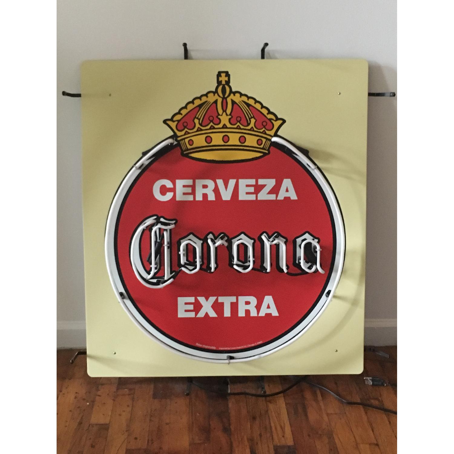 Vintage Neon Corona Sign - image-1