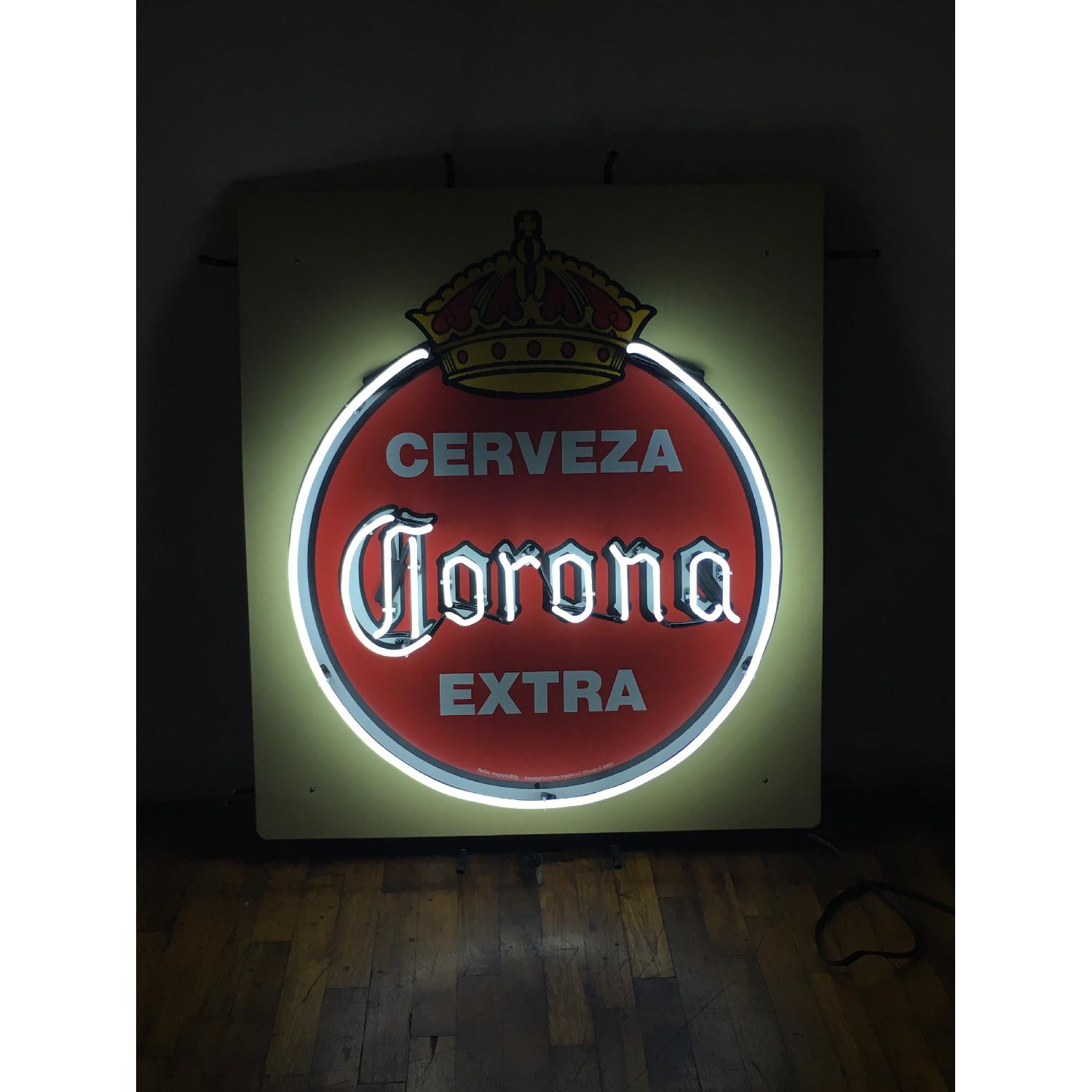 Vintage Neon Corona Sign - image-4