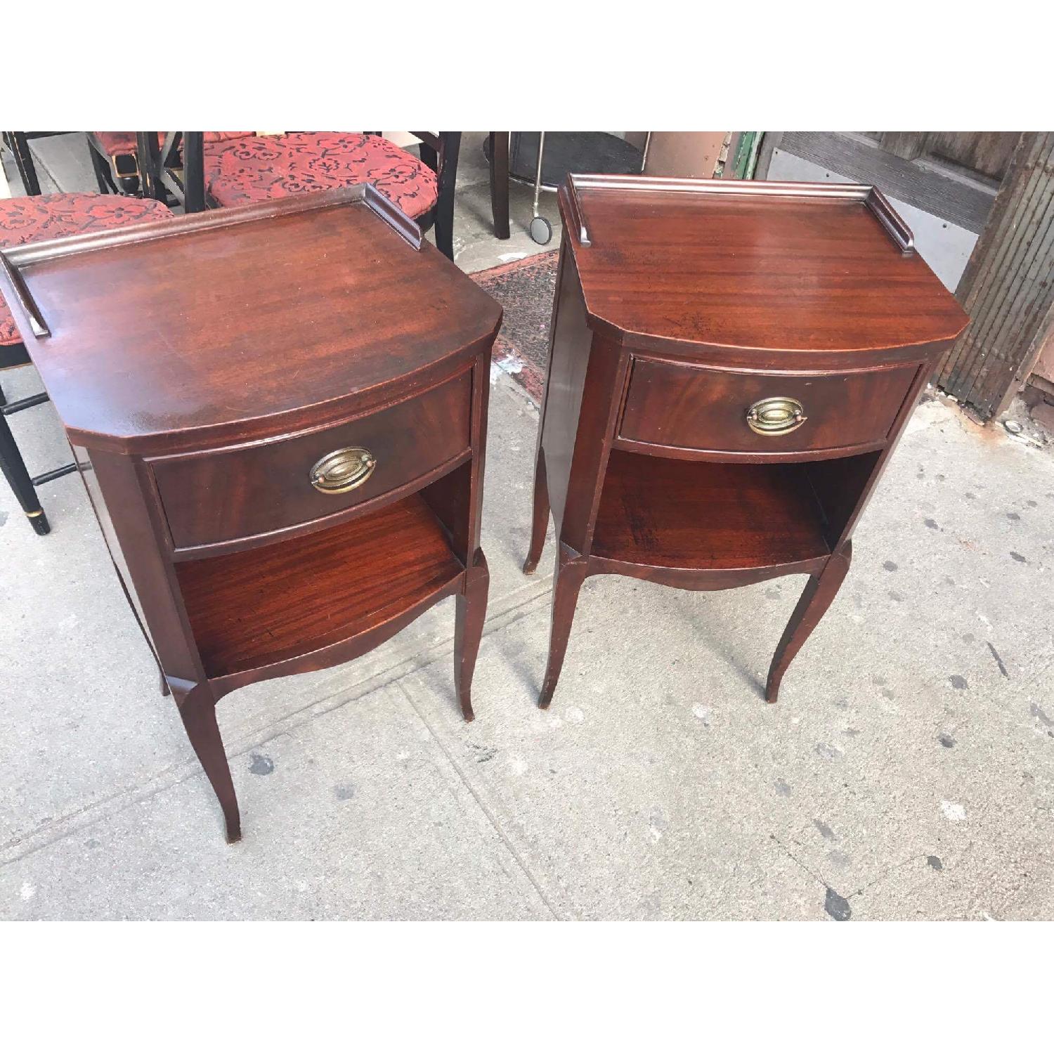 1930s Antique Northern Furniture Company Mahogany Nightstands - image-2