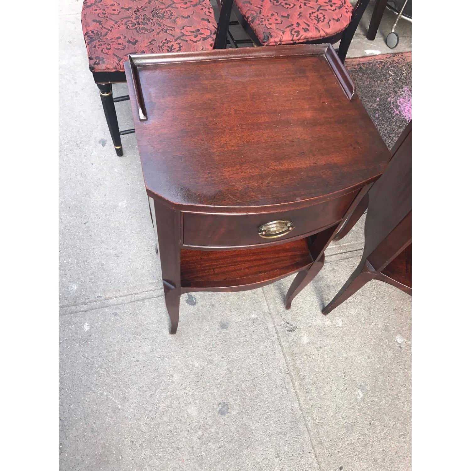 1930s Antique Northern Furniture Company Mahogany Nightstands - image-3