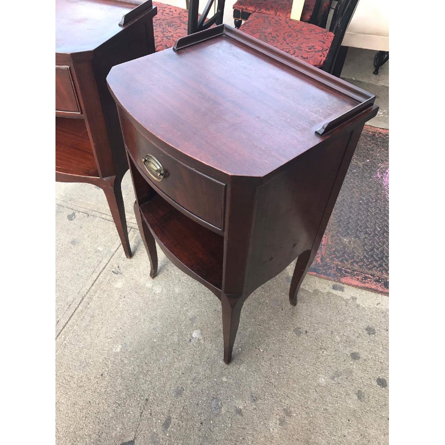 1930s Antique Northern Furniture Company Mahogany Nightstands - image-5