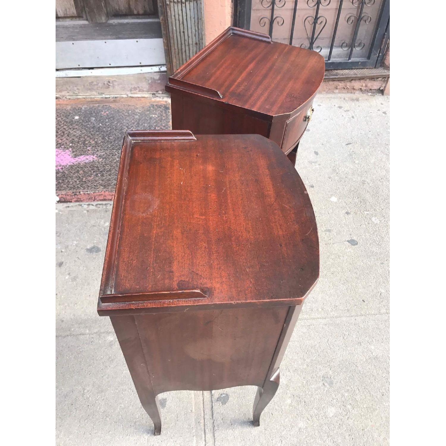 1930s Antique Northern Furniture Company Mahogany Nightstands - image-10