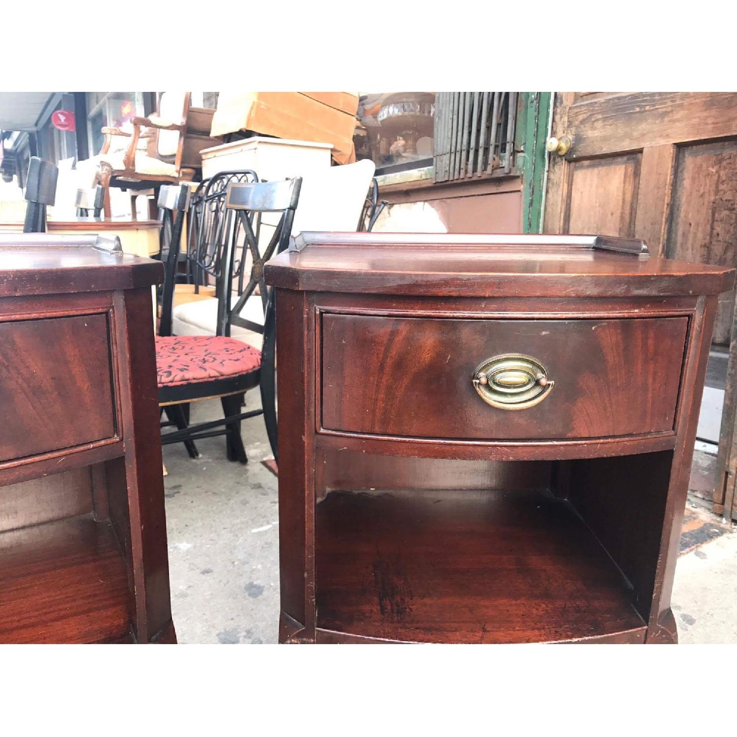 1930s Antique Northern Furniture Company Mahogany Nightstands - image-23