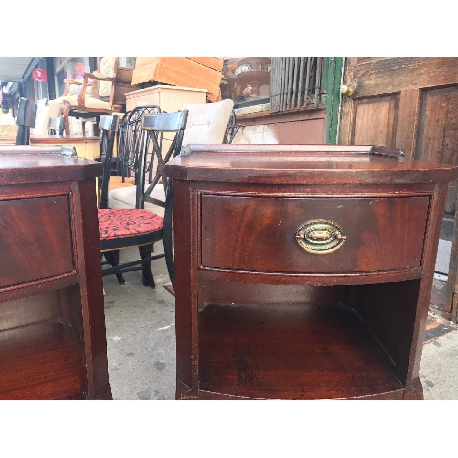 1930s Antique Northern Furniture Company Mahogany Nightstands - image-24